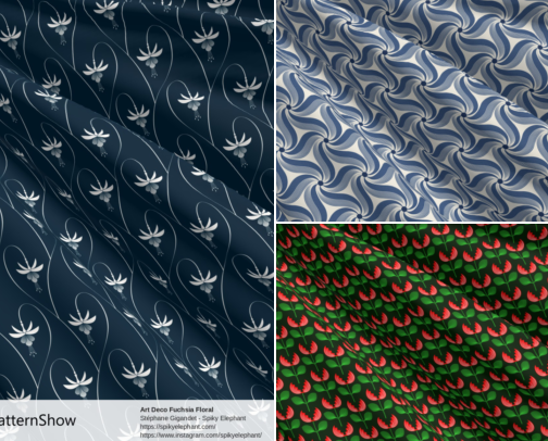 Fabulous floral fabrics cover photo collage