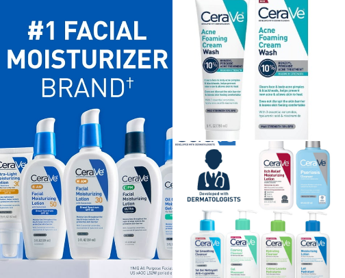 Cerave Skincare products✨ cover photo collage