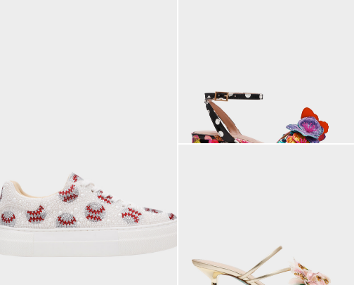 Betsey Johnson shoe finds cover photo collage