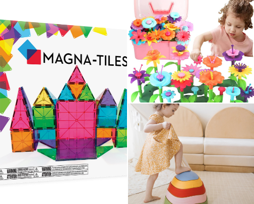 Favorite kids toys cover photo collage