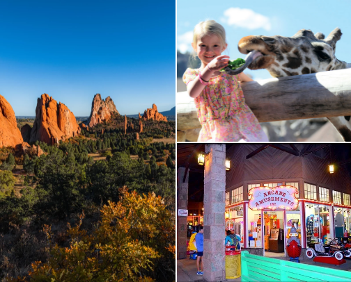 Best places to visit in Colorado Springs with kids cover photo collage
