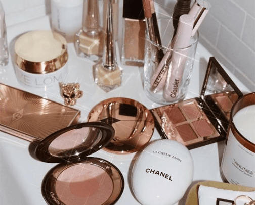 Favorite makeup products cover photo collage