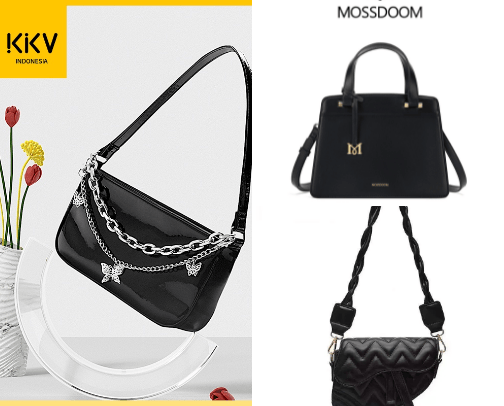 Black Elegance: tas minimalis untuk tampilan maksimal cover photo collage