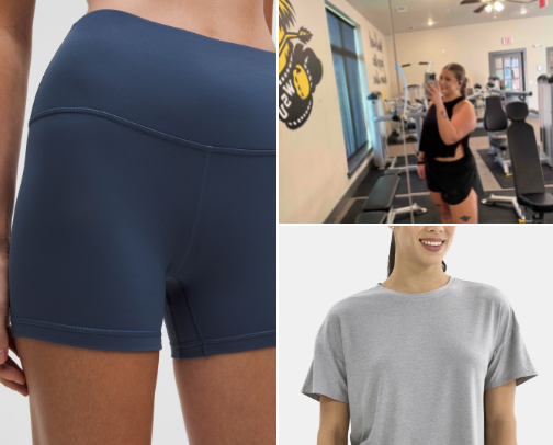 ✨ Gym Clothes that are Midsize Girl Friendly✨ cover photo collage