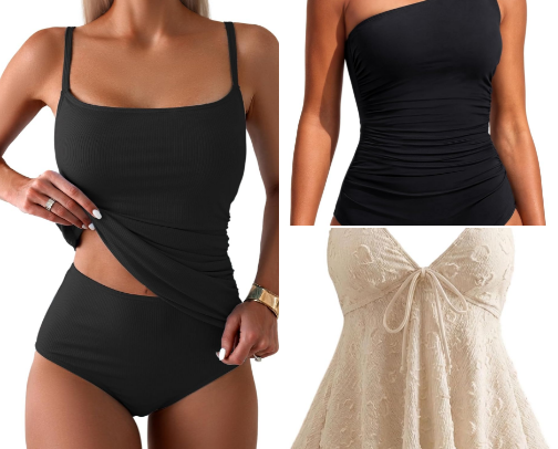 cutest summer tankinis ! cover photo collage