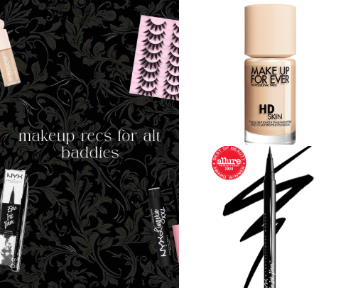 affordable makeup recs for alt baddies cover photo collage