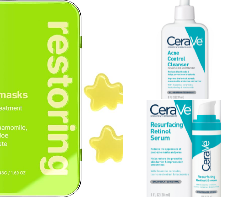 My favorite skincare items cover photo collage