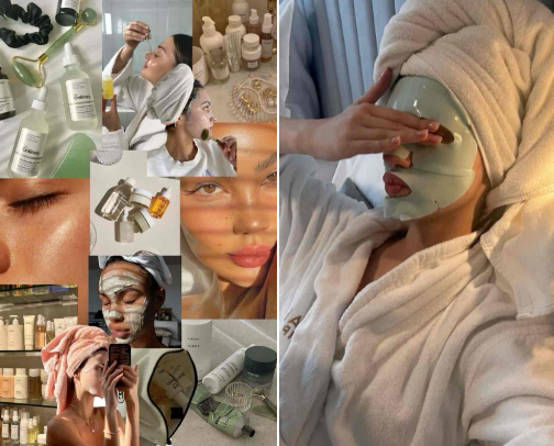 Skin Care for glowing skin🧖🏽‍♀️💎 cover photo collage