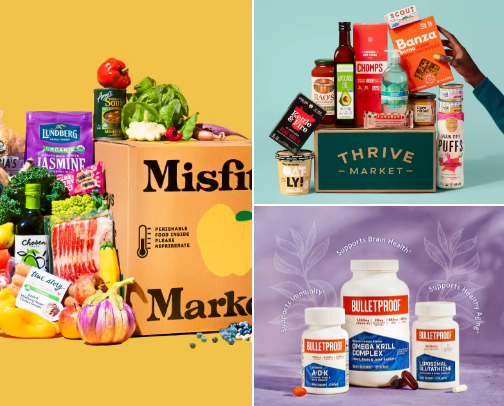 Favorite products market cover photo collage