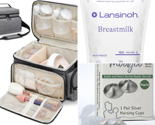 Breast Pump Bag + Pumping Essentials cover photo collage