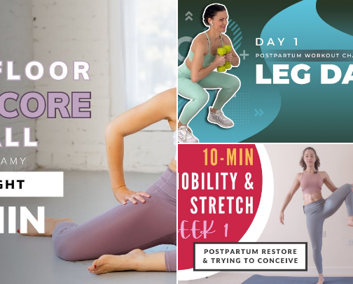 🍼 Postpartum-Safe Workouts for Healing & Strength cover photo collage