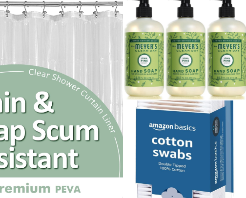 Bathroom products cover photo collage