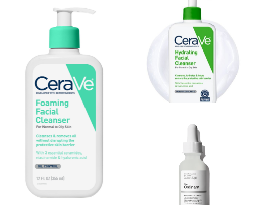 Products to get rid of acne cover photo collage