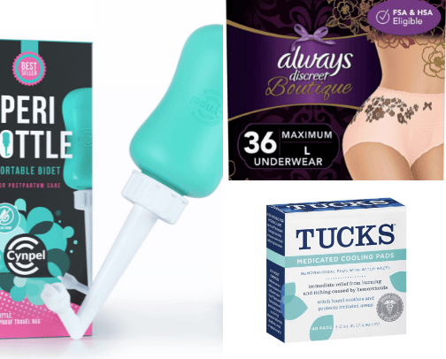 Hospital bag list and postpartum essentials🤰👜 cover photo collage