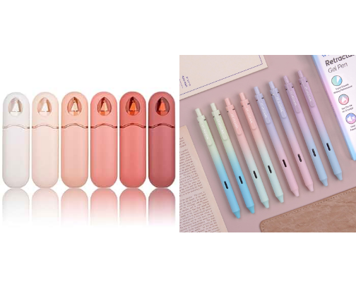 Writing and correction supplies cover photo collage