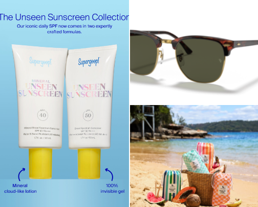 Beach must haves! 👙 cover photo collage