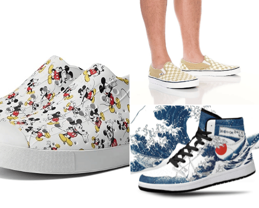 Fun and creative sneakers cover photo collage