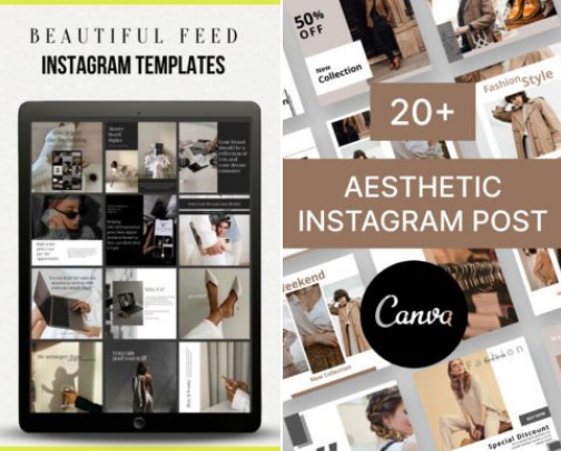 Instagram Templates for Canva | Posts, Stories & Reels cover photo collage