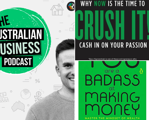 Podcasts and Books cover photo collage