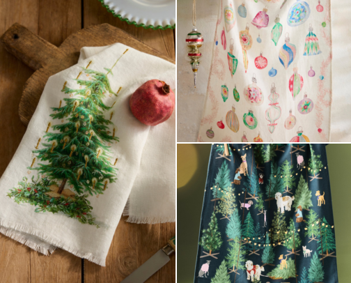 Anthro Christmas Linens cover photo collage
