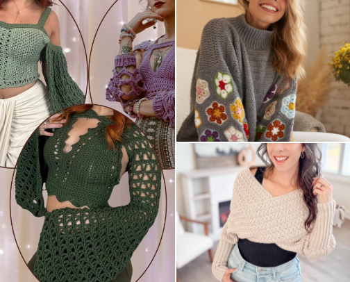 Dress/Tops Crohet Pattern Bundles You'll DEFINITELY LOVE! cover photo collage