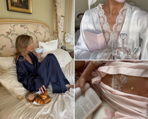 That Girl Pajamas & Aesthetics🤍 cover photo collage