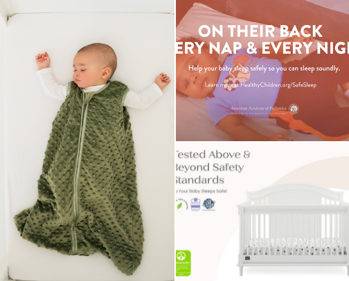 Safe Sleep for Babies 🌙☁️💤 cover photo collage