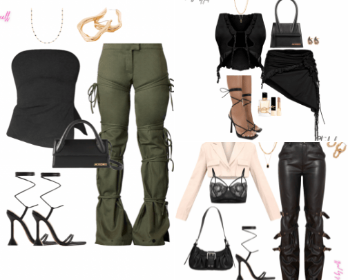 Night out outfits🖤 cover photo collage