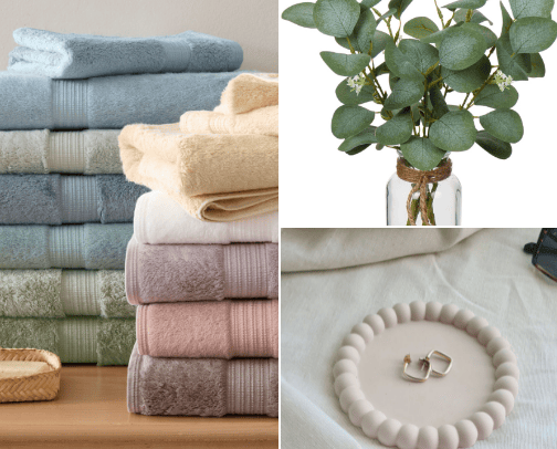 Clean Minimalistic Bathroom Decor🤍 cover photo collage