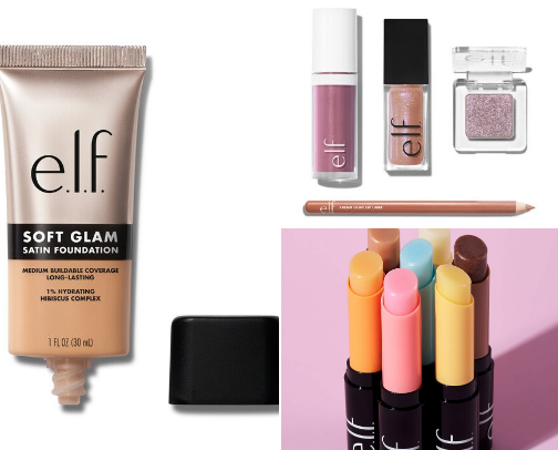 My Favorite Vegan Makeup Essentials. Brands: 100 Percent Pure Makeup,  e.l.f. Cosmetics and Tarte Cosmetics cover photo collage