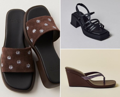 90s and Y2K sandals and flipflops cover photo collage