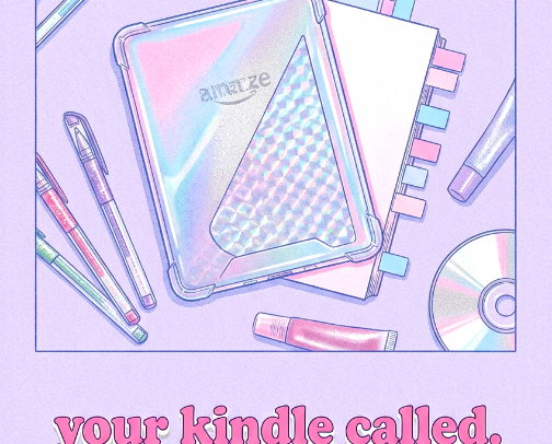 Y2K Kindle Glow-Up: Retro Inserts, Iridescent Cases & Pastel Tabs cover photo collage