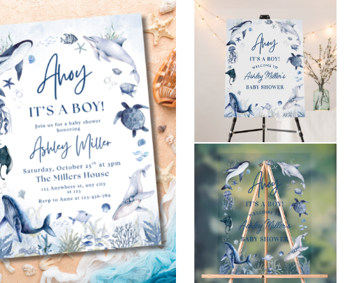 Under The Sea Baby Shower Great Collection cover photo collage