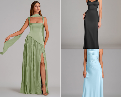 Azazie Bridesmaid Small Band Large Cup Dresses cover photo collage