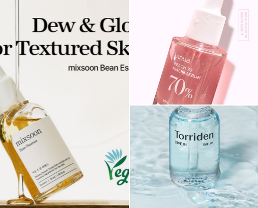 Korean serums for poreless glow (the glass skin) cover photo collage