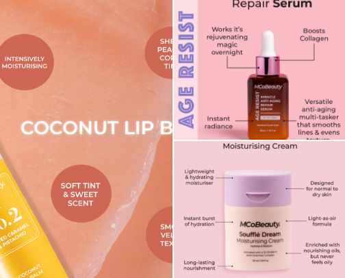 MCoBeauty MUST HAVES 🎯 cover photo collage