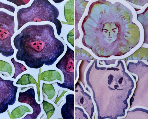 Support me and collect my art! cover photo collage