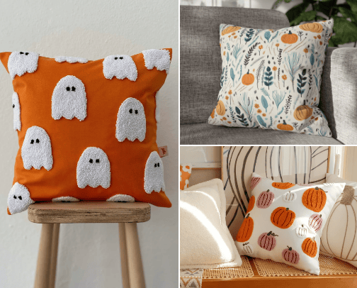Best Halloween Throw Pillows cover photo collage