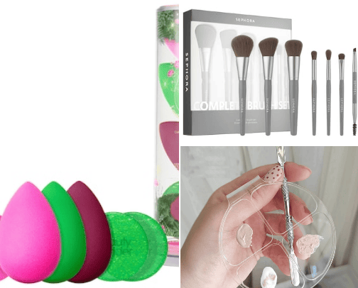 Accessories for makeup cover photo collage