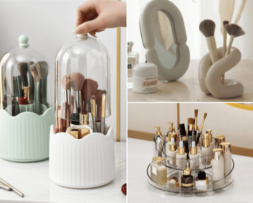 make up organizers cover photo collage