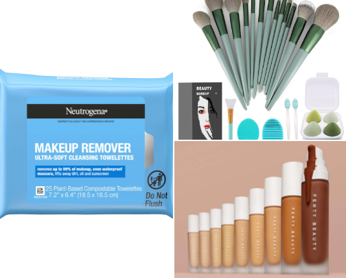 Makeup essentials cover photo collage