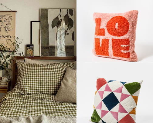 Colourful home decor items I love! cover photo collage
