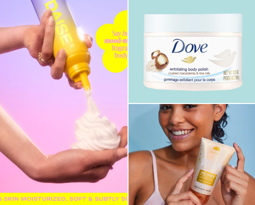 Shower Essentials for Glowy and Smooth Skin cover photo collage