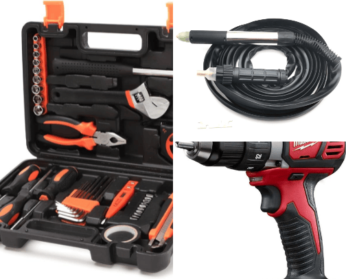 Tools kits cover photo collage