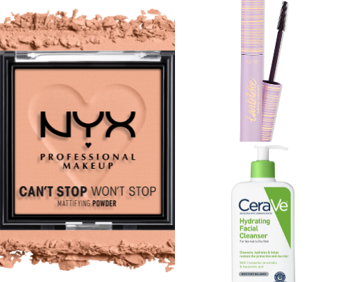 Beauty products cover photo collage
