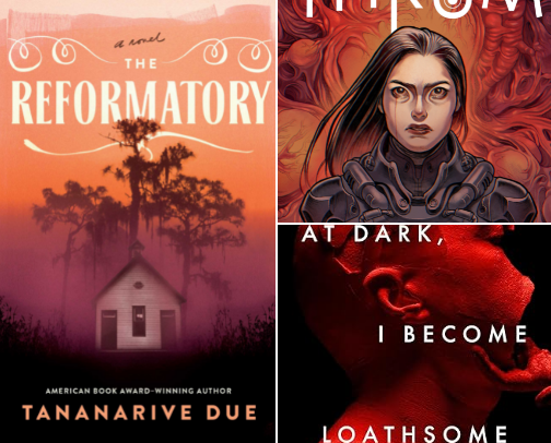 Horror reads I can't stop thinking about but wish I could…dark and disturbing. cover photo collage