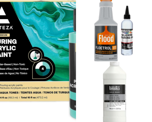 Acrylic Pouring Art Starter Kit Essentials: Top Amazon Picks for Central Florida Artists cover photo collage