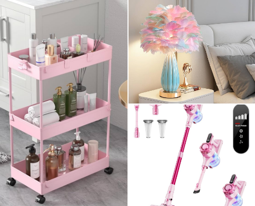 My pink Apartment finds 🌸🎀💄 (amazon) cover photo collage