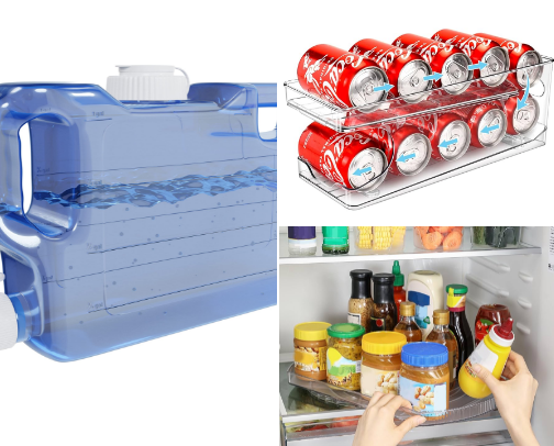 Refrigerator tips for organization and keeping food fresh for longer. cover photo collage