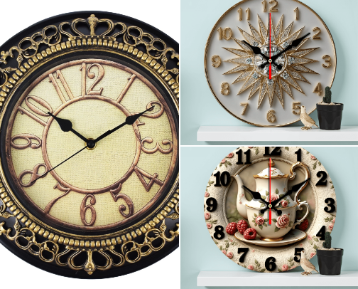 Aesthetic Wall Clocks & Home Decor cover photo collage